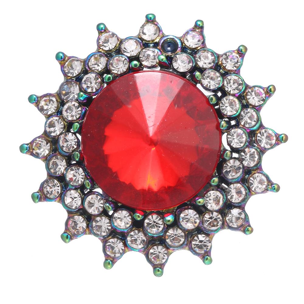 20MM design snap colorful alloy plated with rhinestones snaps jewerly