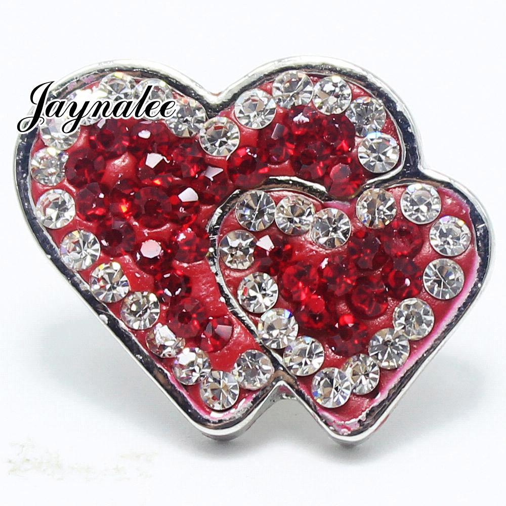 Merry Christmas Rhinestones Heart to heart snaps jewelry