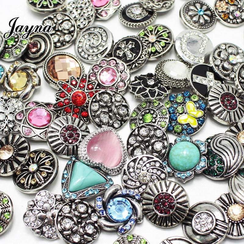 10pcs/lot mixed all of style metal snaps jewelry