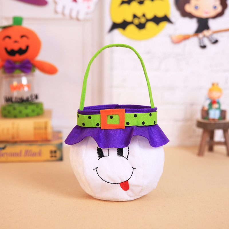 Halloween Decorations Witch Pumpkin Tote Bag Children's Holiday Candy Bag Party Party Dress Up Prop Bag