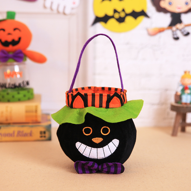 Halloween Decorations Witch Pumpkin Tote Bag Children's Holiday Candy Bag Party Party Dress Up Prop Bag
