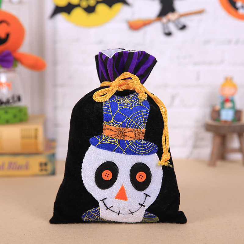 27*15CM Halloween Decorative Candy Bag Velvet Gift Bag