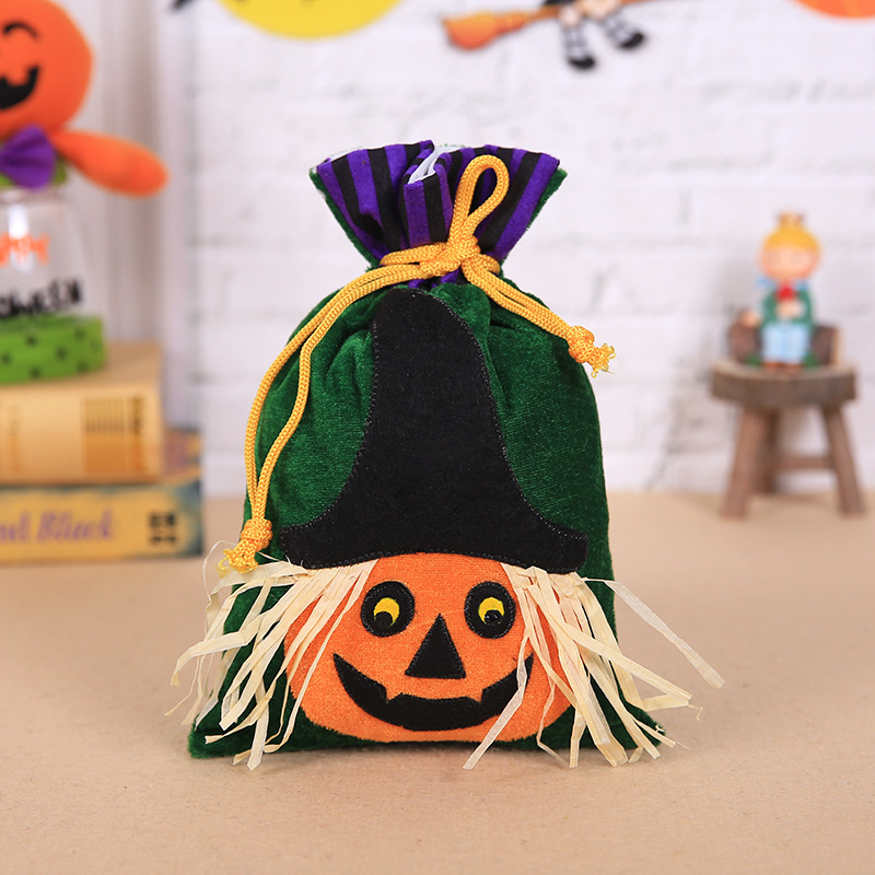 27*15CM Halloween Decorative Candy Bag Velvet Gift Bag
