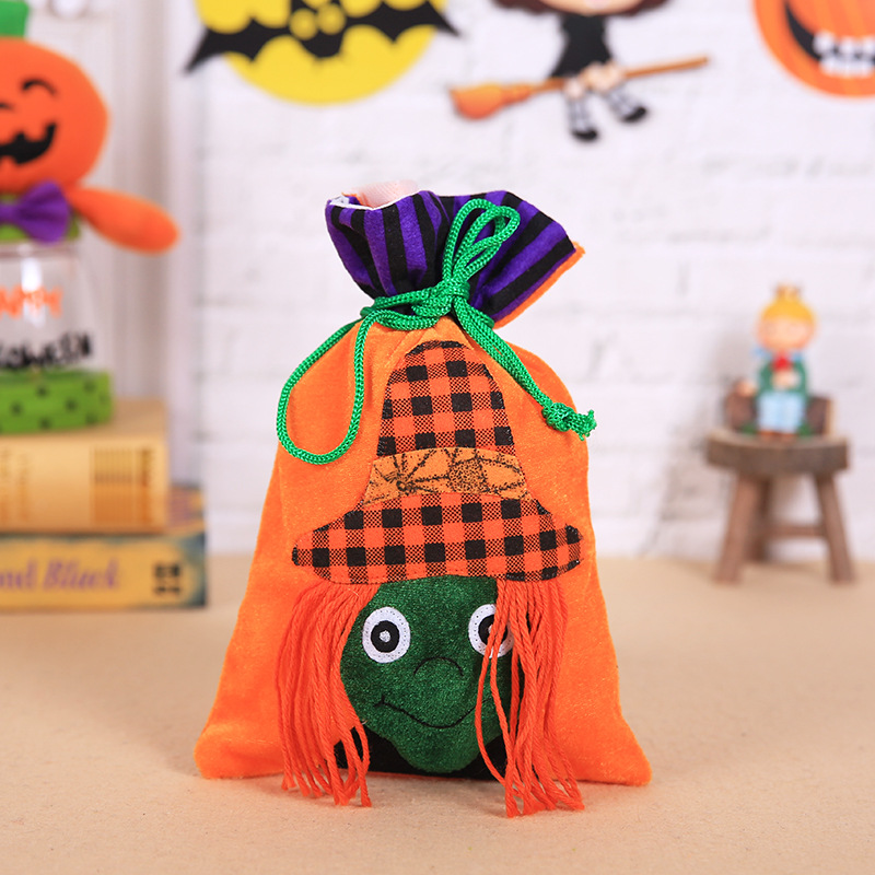 27*15CM Halloween Decorative Candy Bag Velvet Gift Bag