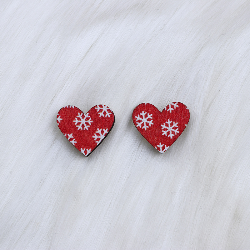 Christmas hearts earrings