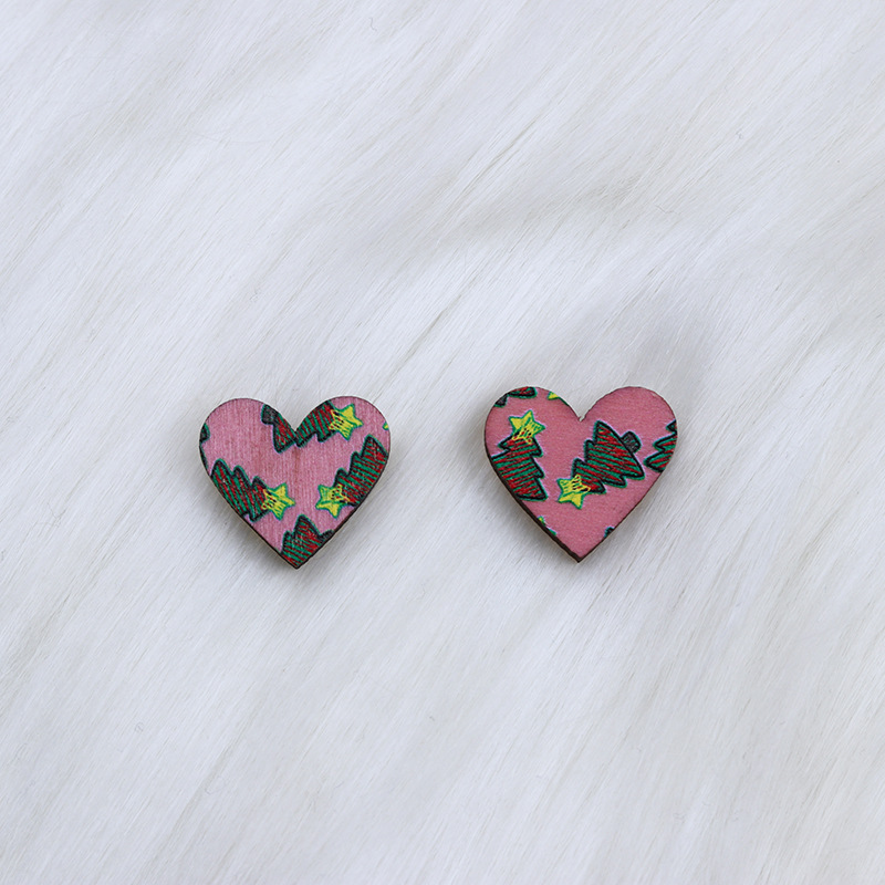 Christmas hearts earrings