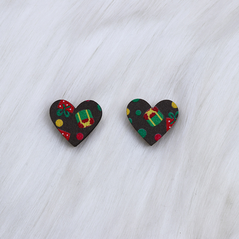 Christmas hearts earrings