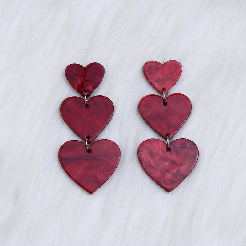 Black and white rhombus earrings