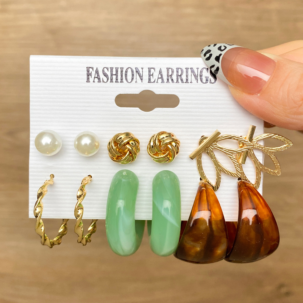 New Resin Earrings Set