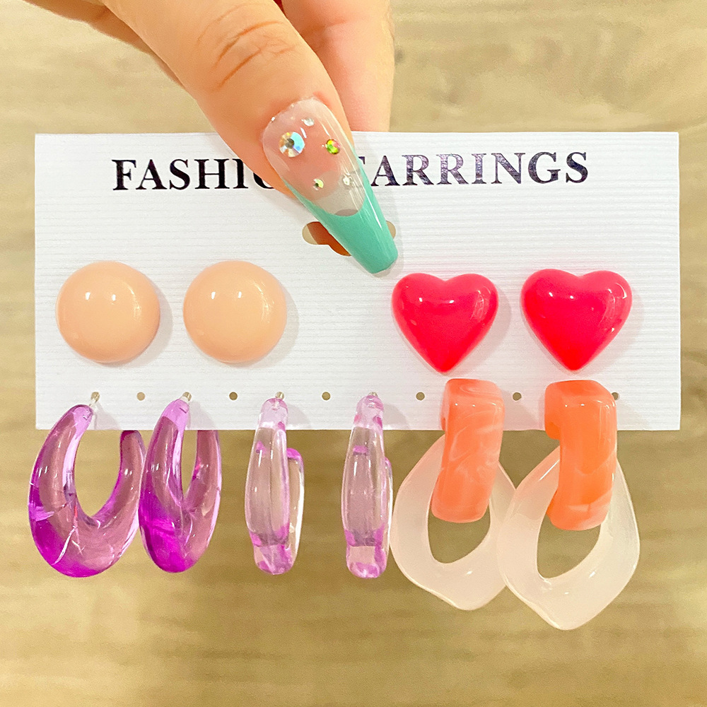 New Resin Earrings Set