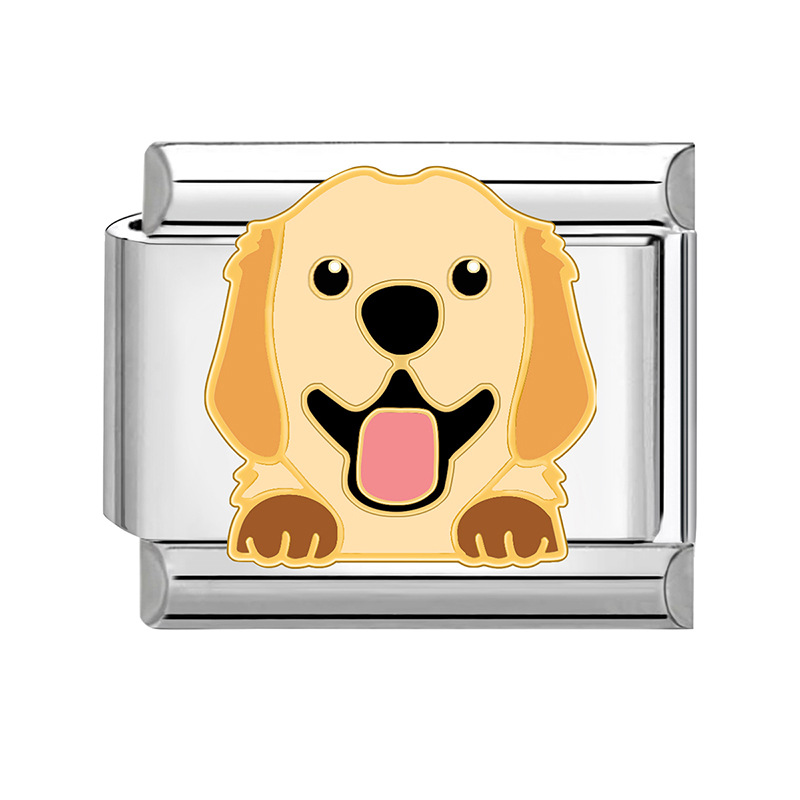 9mm Dog Italian Modular  Nomination Composable Bracelet Stainless Steel
