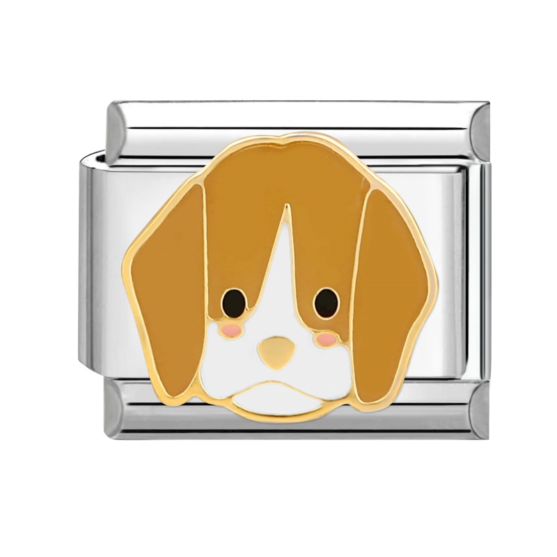 9mm Dog Italian Modular  Nomination Composable Bracelet Stainless Steel