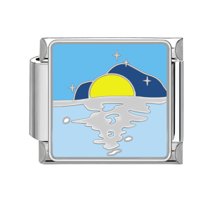 9mm Ocean Italian Modular  Nomination Composable Bracelet Stainless Steel