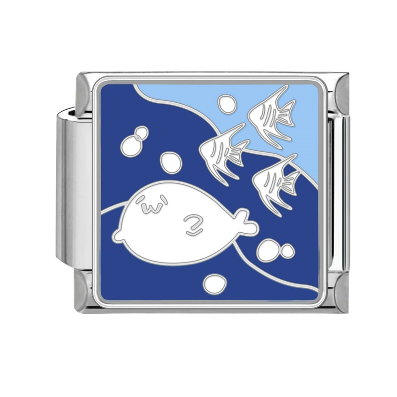 9mm Ocean Italian Modular  Nomination Composable Bracelet Stainless Steel