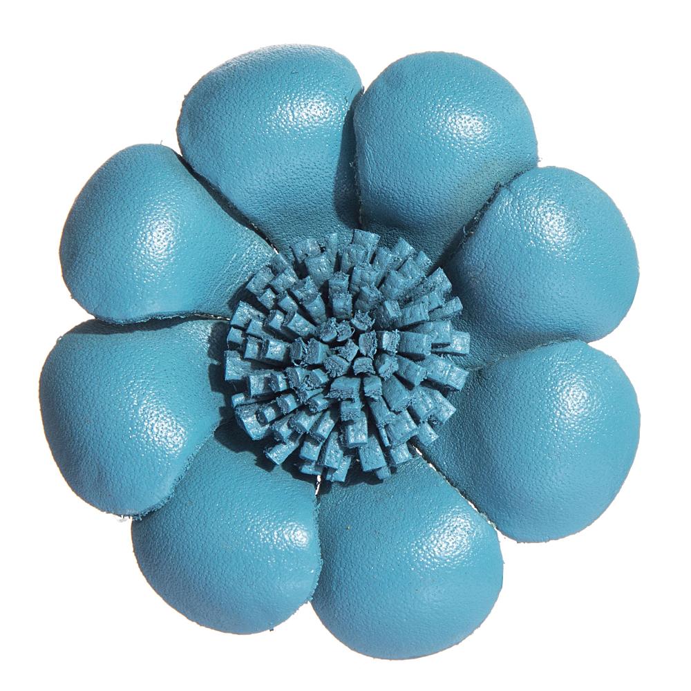 hand made real genuine leather flower brooch