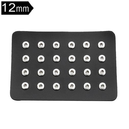 11.5*17cm PU leather 24 buttons snap Display fit 12mm snaps