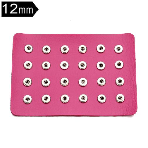 11.5*17cm PU leather 24 buttons snap Display fit 12mm snaps