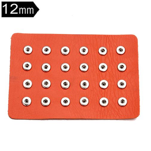 11.5*17cm PU leather 24 buttons snap Display fit 12mm snaps