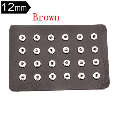 11.5*17cm PU leather 24 buttons snap Display fit 12mm snaps