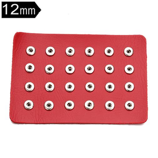 11.5*17cm PU leather 24 buttons snap Display fit 12mm snaps