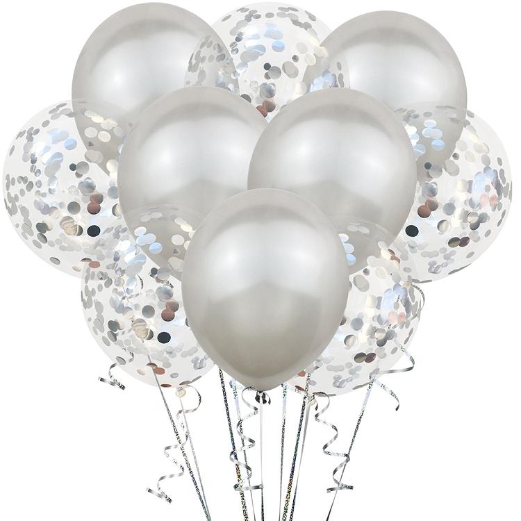 12 inch latex confetti balloon party set