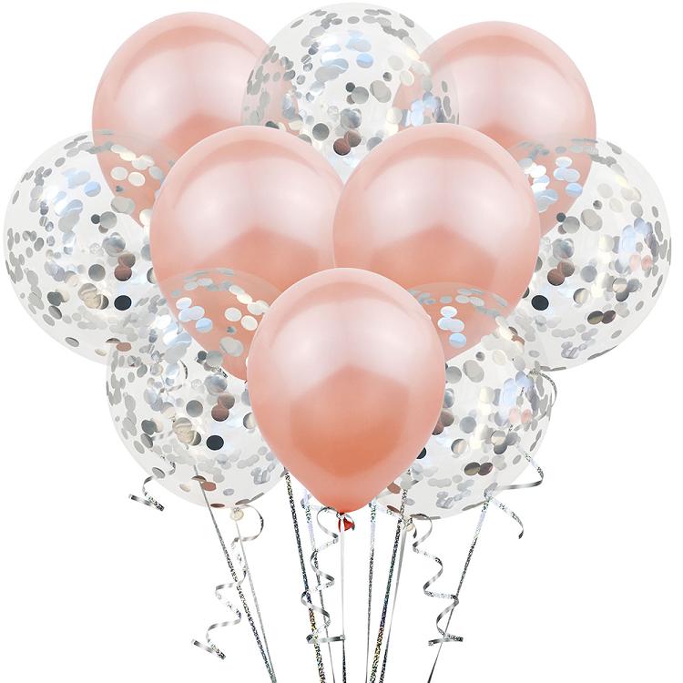 12 inch latex confetti balloon party set