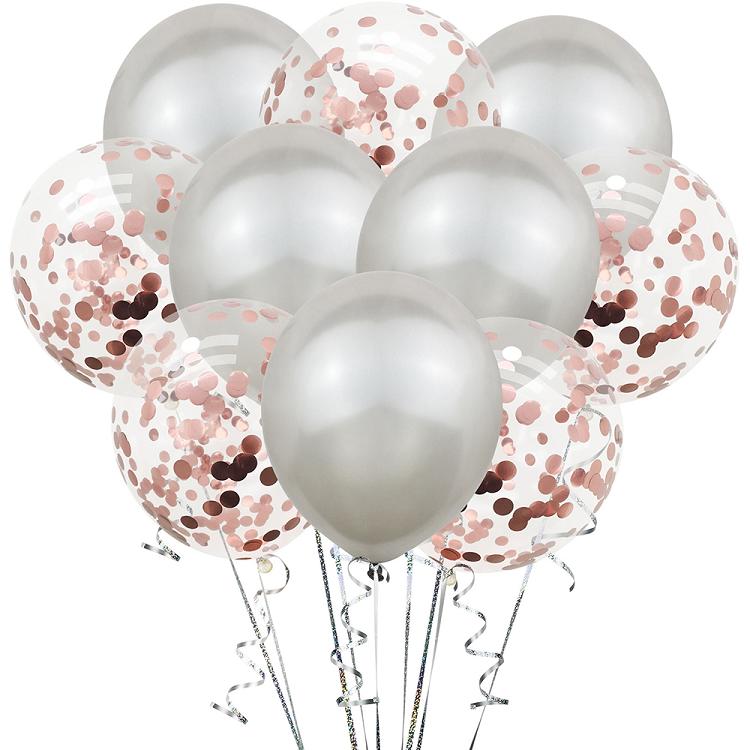 12 inch latex confetti balloon party set