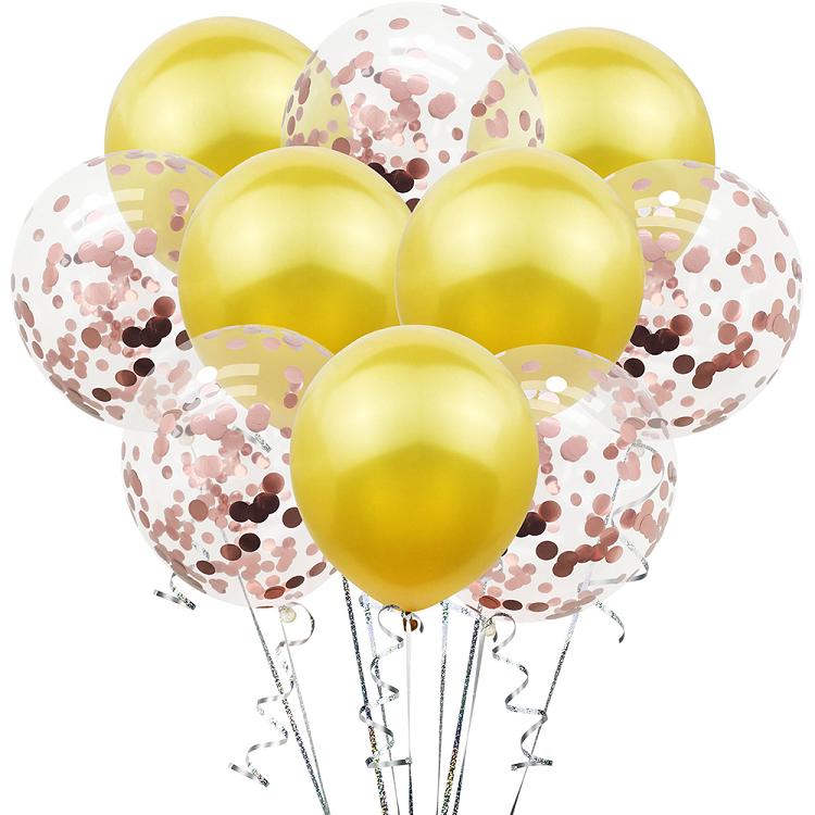 12 inch latex confetti balloon party set