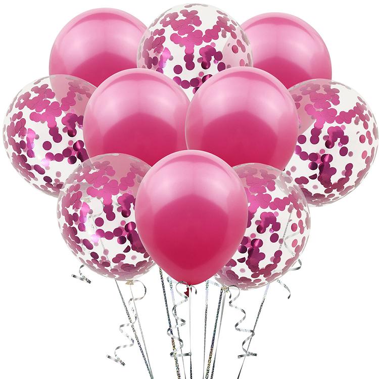 12 inch latex confetti balloon party set