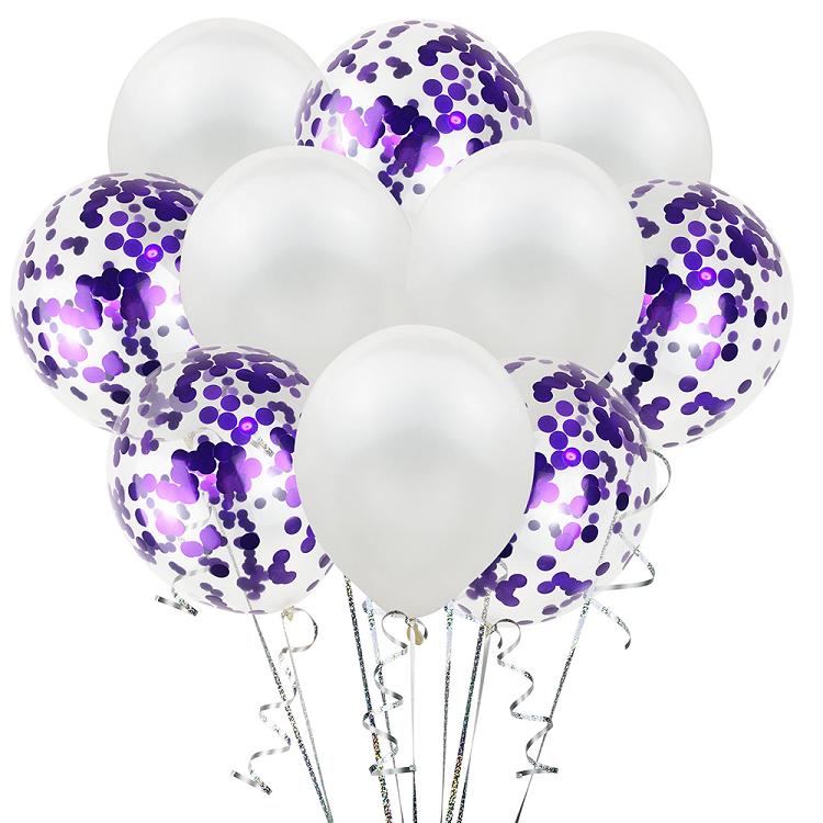 12 inch latex confetti balloon party set