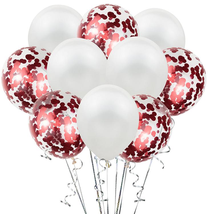 12 inch latex confetti balloon party set