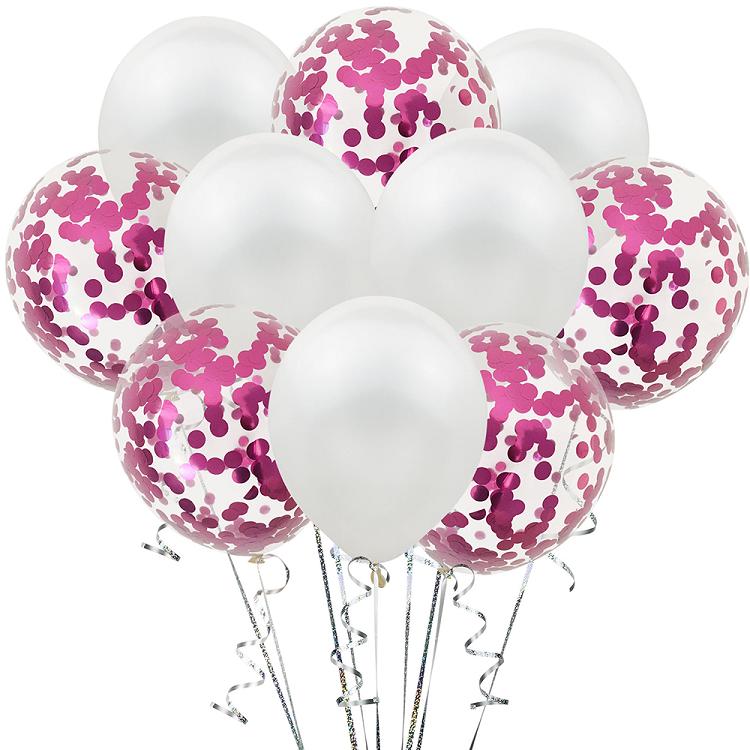 12 inch latex confetti balloon party set