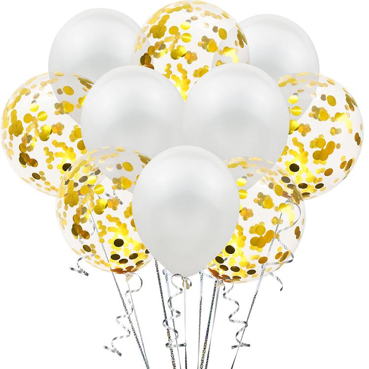 12 inch latex confetti balloon party set