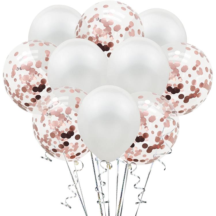 12 inch latex confetti balloon party set