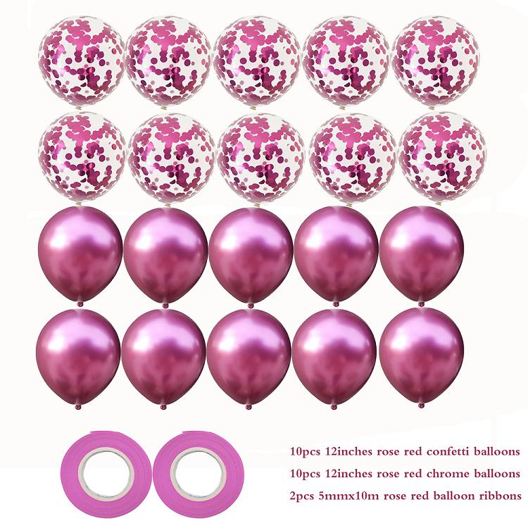 12 inch latex confetti balloon party set