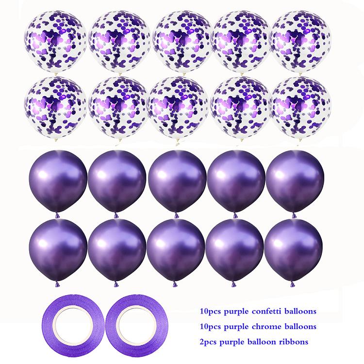 12 inch latex confetti balloon party set