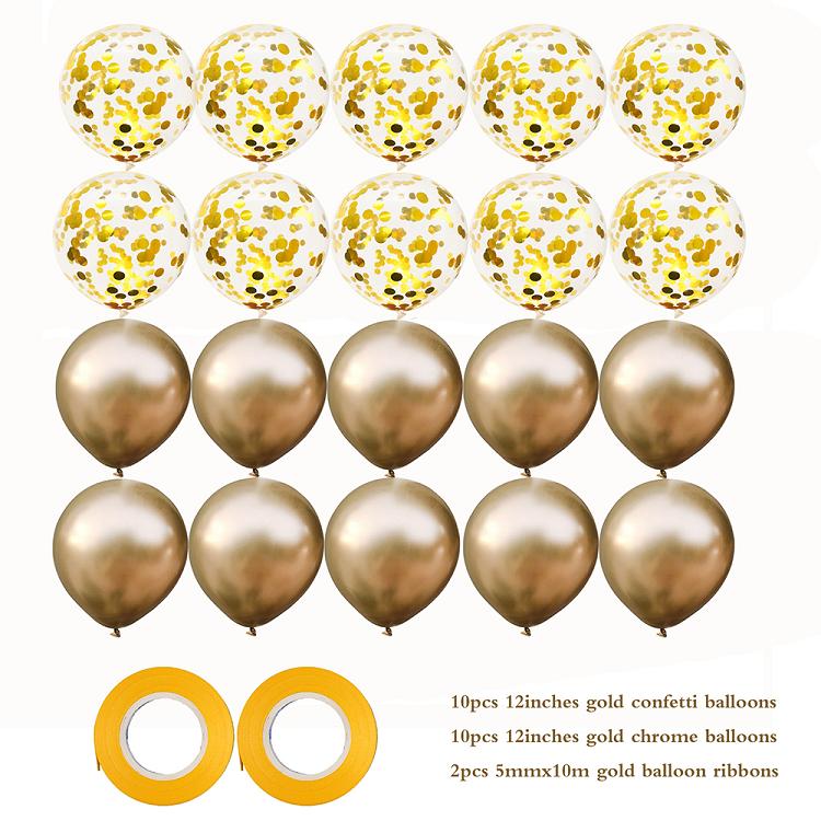 12 inch latex confetti balloon party set