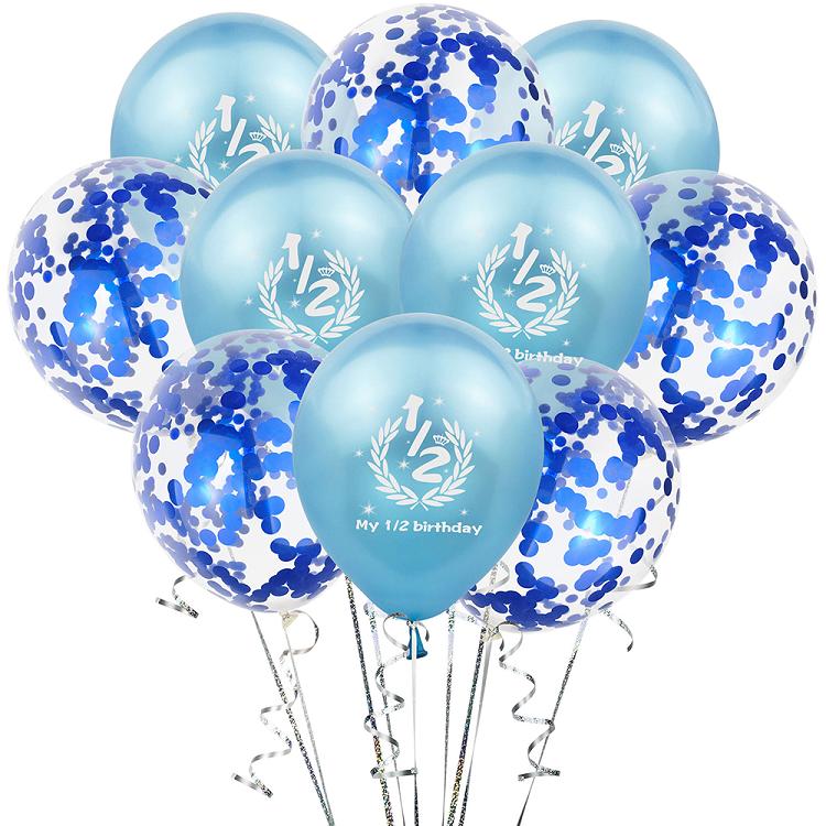10 birthday latex balloons 6 months birthday party