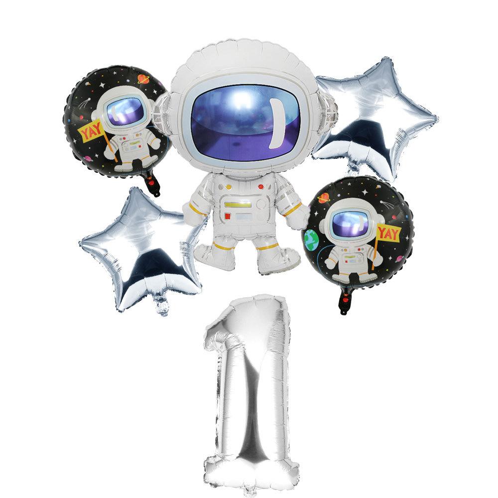 Space Astronauts 40 Inch Digital Aluminum Balloon Children's Birthday Party