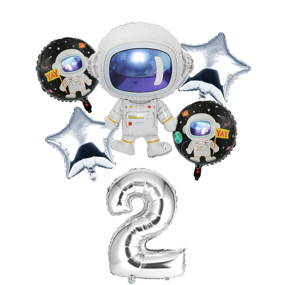 Space Astronauts 40 Inch Digital Aluminum Balloon Children's Birthday Party