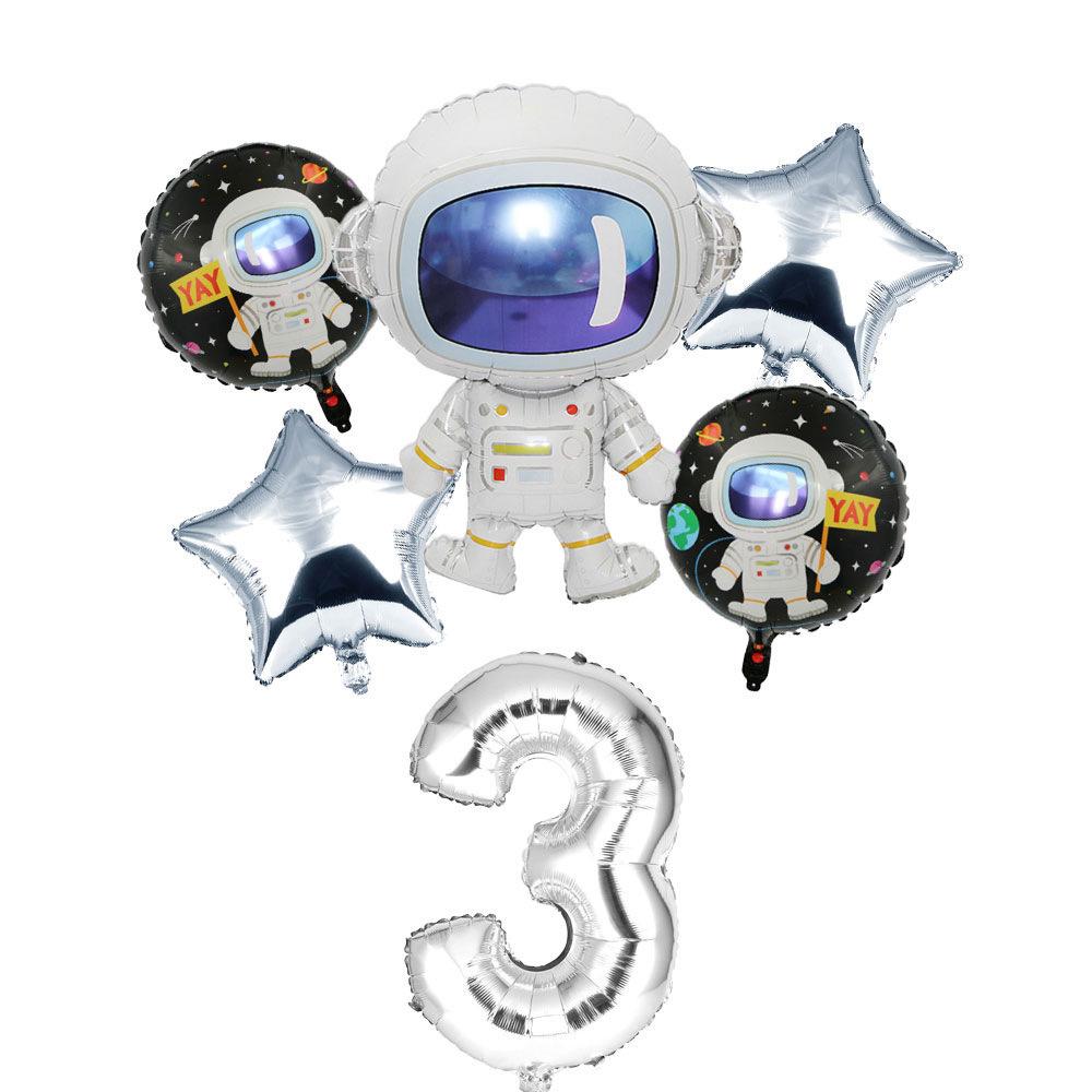 Space Astronauts 40 Inch Digital Aluminum Balloon Children's Birthday Party