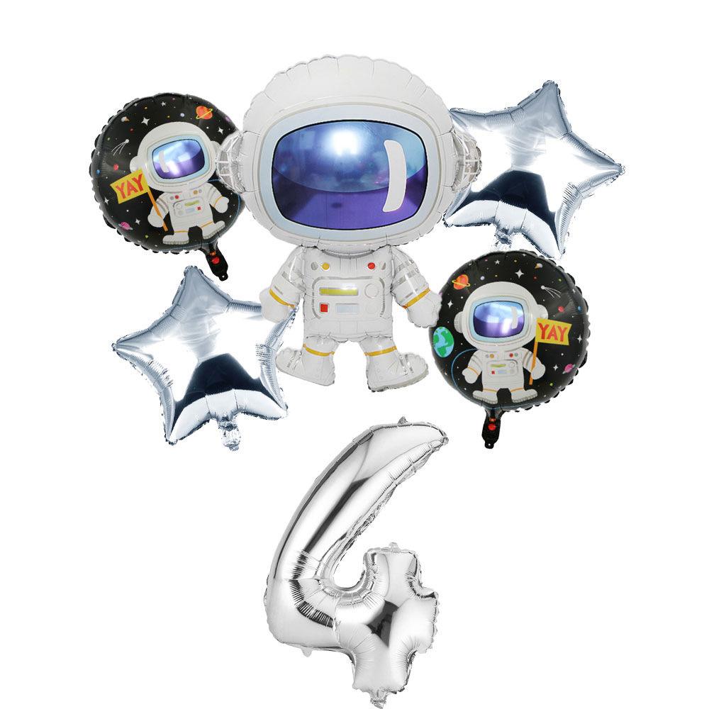 Space Astronauts 40 Inch Digital Aluminum Balloon Children's Birthday Party