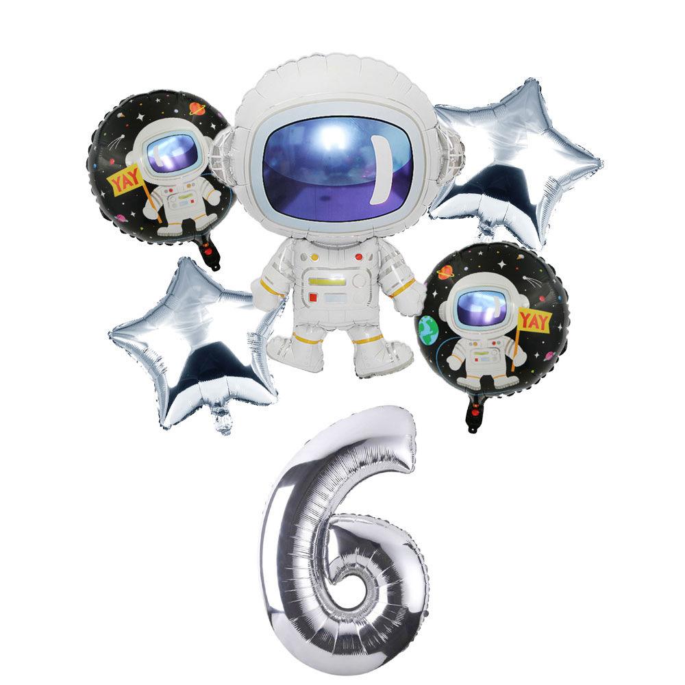 Space Astronauts 40 Inch Digital Aluminum Balloon Children's Birthday Party