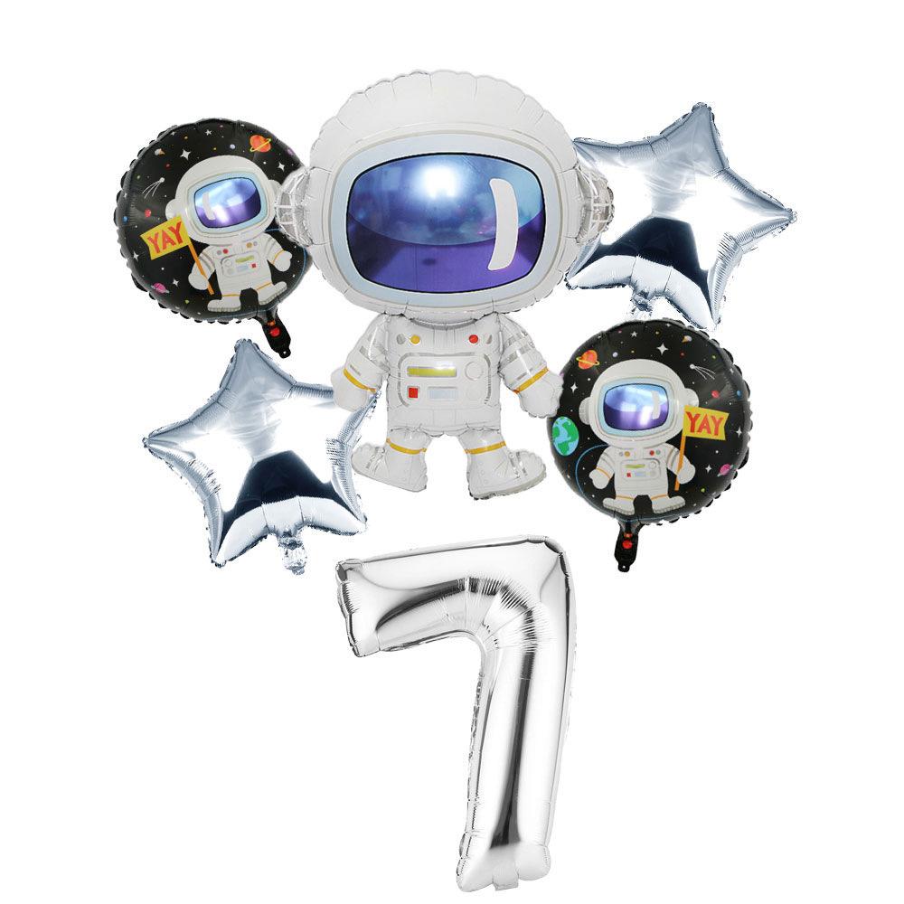 Space Astronauts 40 Inch Digital Aluminum Balloon Children's Birthday Party