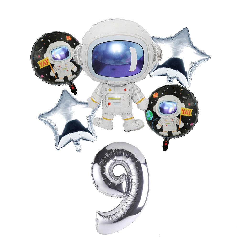 Space Astronauts 40 Inch Digital Aluminum Balloon Children's Birthday Party