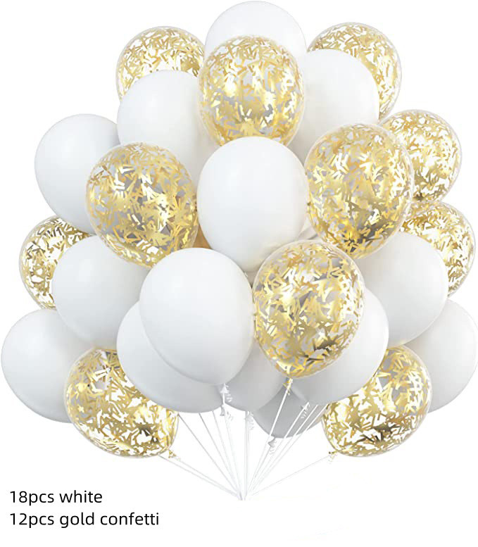 30pcs Rose Gold Metallic l Blue Green Confetti Latex Balloon Bundle Arrangement Birthday Party Decoration Balloons