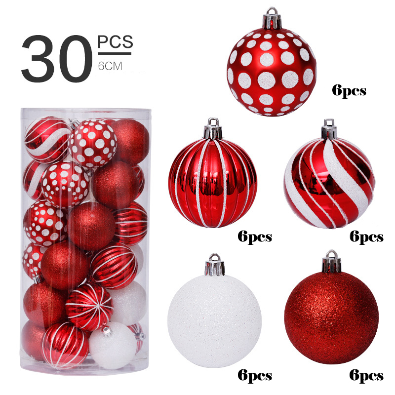 Christmas decorations 6cm/30pcs special-shaped painted Christmas ball set