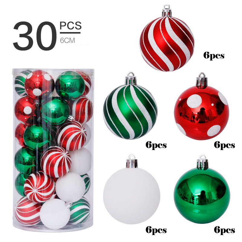 Christmas decorations 6cm/30pcs special-shaped painted Christmas ball set