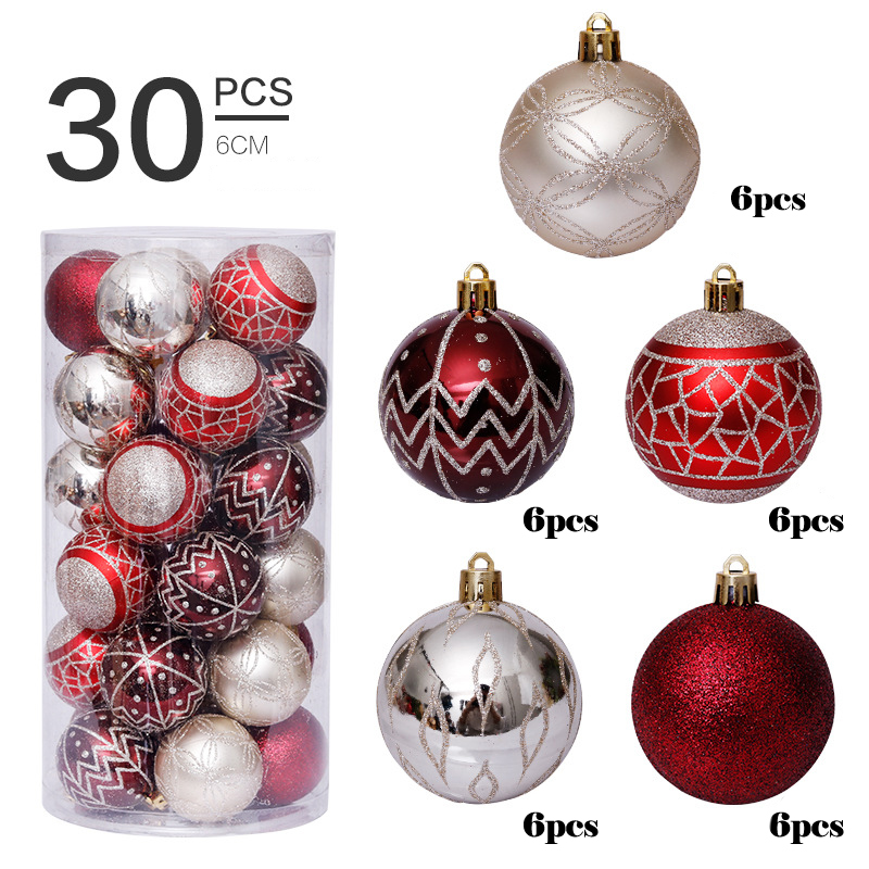 Christmas decorations 6cm/30pcs special-shaped painted Christmas ball set