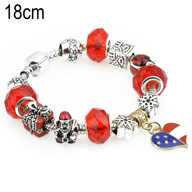 18 CM European Beads Bracelets For Christmas